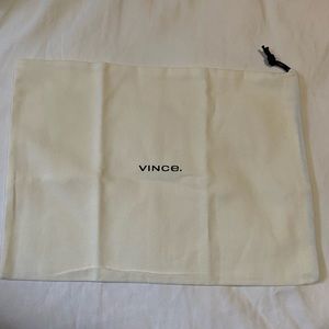 New VINCE Dust cover Bag in ivory Unisex Dustcover drawstring bag